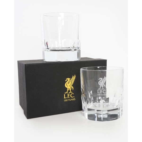 LFC 130 Years Crystal Whiskey Glass Pair