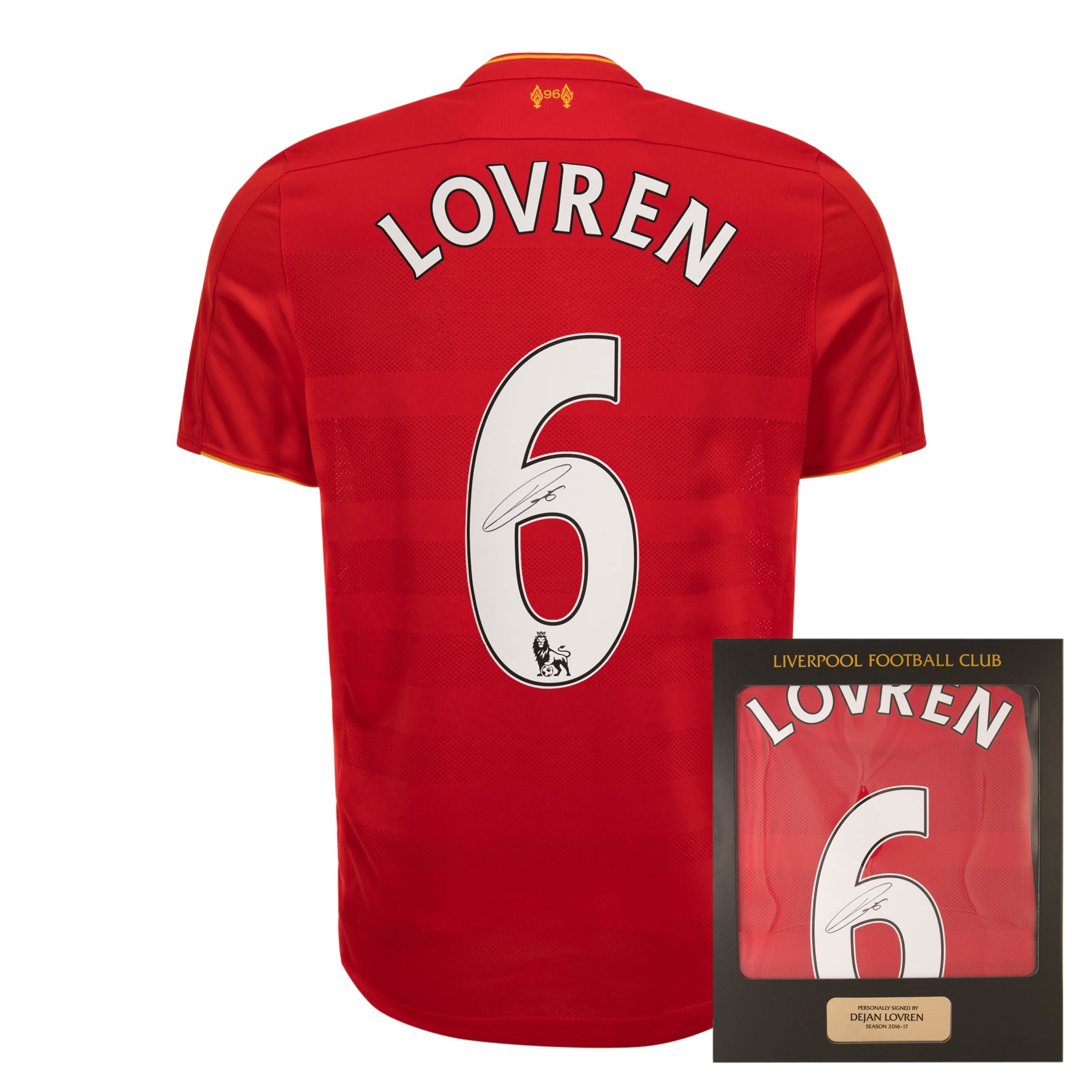 LFC 16/17 Lovren Signed Boxed Shirt