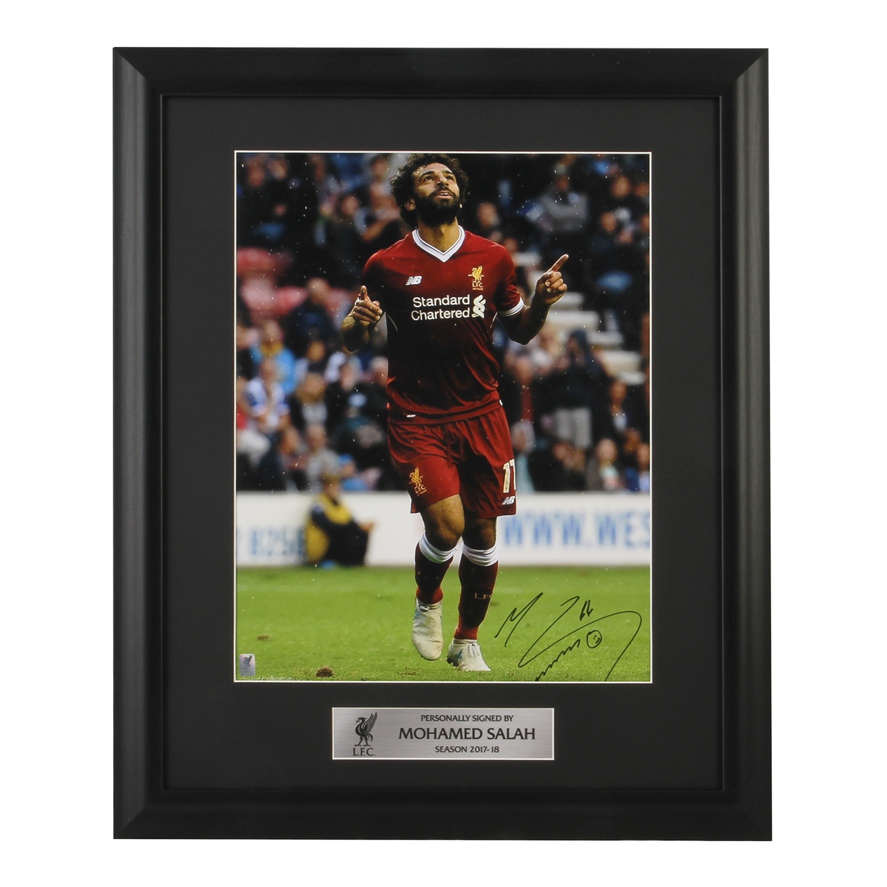 LFC 17/18 Signed Salah Framed Image