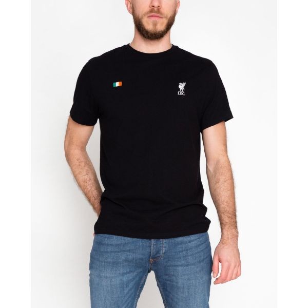 LFC Adults Black Ireland Flag Tee