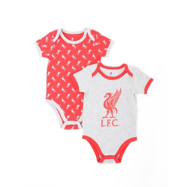 LFC Baby 2 Pack Grey/Red Bodysuit