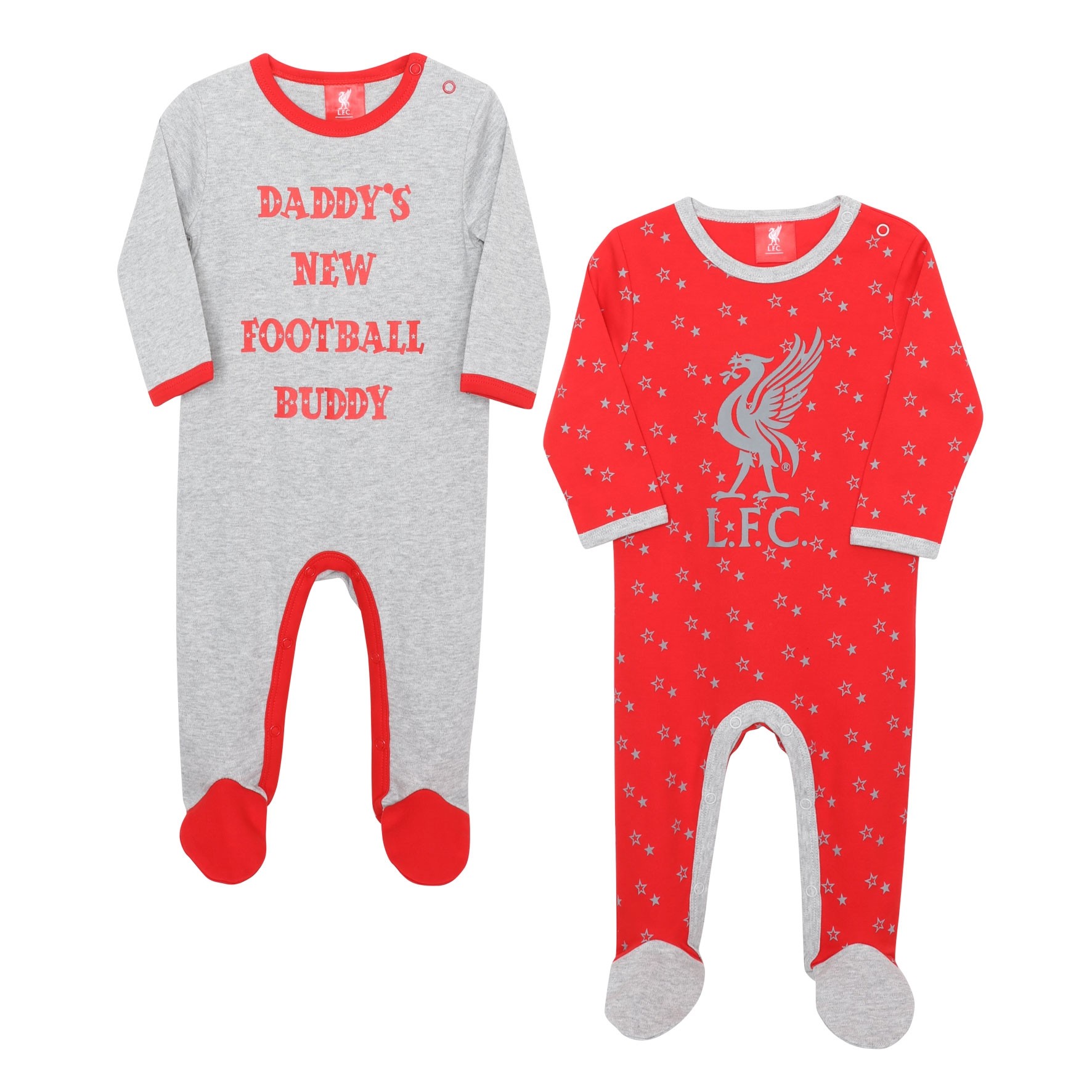 LFC Baby 2-Pack Sleepsuit Red/Grey