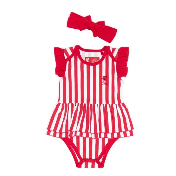 LFC Baby Frill Stripe Bodysuit Red & White