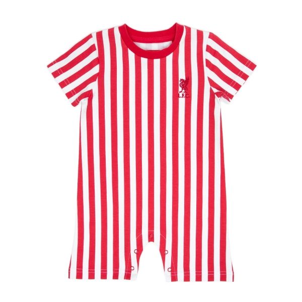LFC Baby Stripe Romper Red & White
