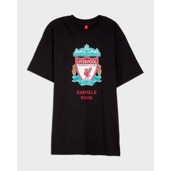 LFC Crest Personalised Black Tee