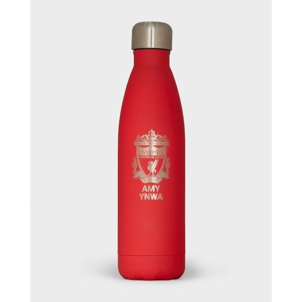 LFC Crest Personalised Red Stainless Steel Water Bottle