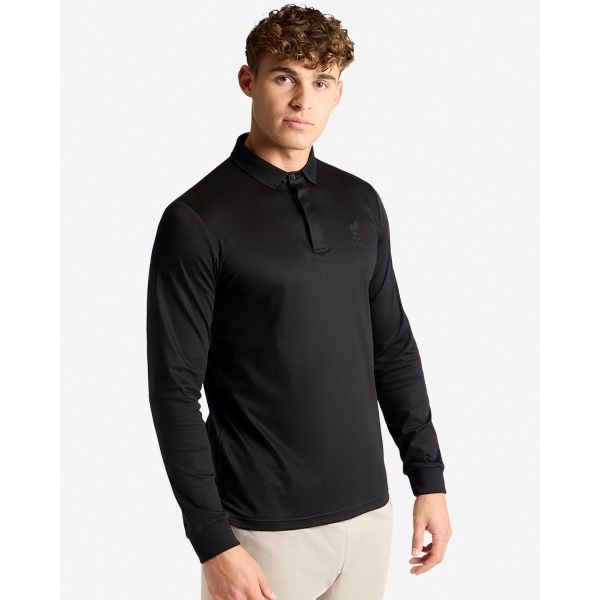 LFC Firma Mens Long Sleeve Polo Black