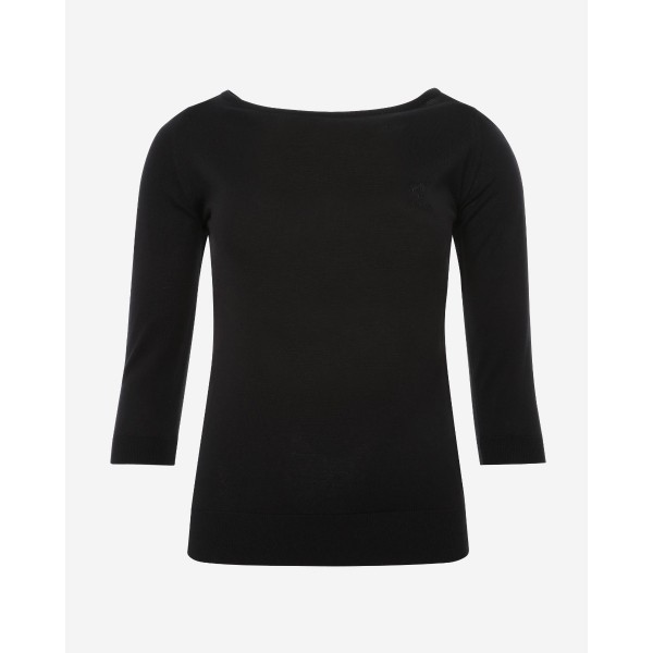 LFC John Smedley Womens Black 3/4 Sleeve Pullover