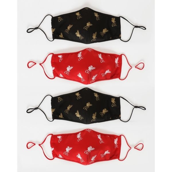 LFC Junior 4 Pack Liverbird Print Face Cover