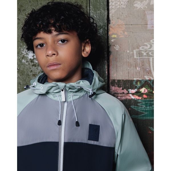 LFC Junior Navy Contrast Zip Kagool | Anfield Shop
