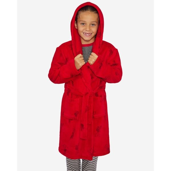 LFC Juniors Hooded Dressing Gown Red