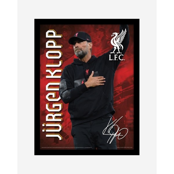 LFC Jurgen Klopp 30x40 Framed Image 22-23