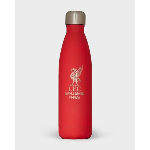LFC Liverbird Personalised Red Stainless Steel Water Bottle