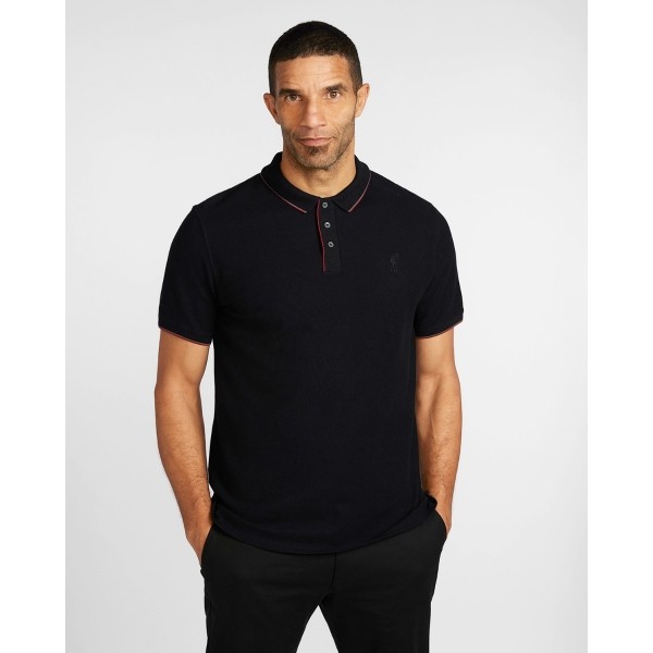LFC Mens Black Firma Tipping Polo