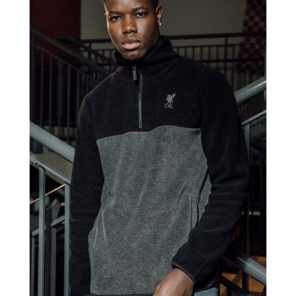 LFC Mens Black/Grey , ¼ Zip Fleece