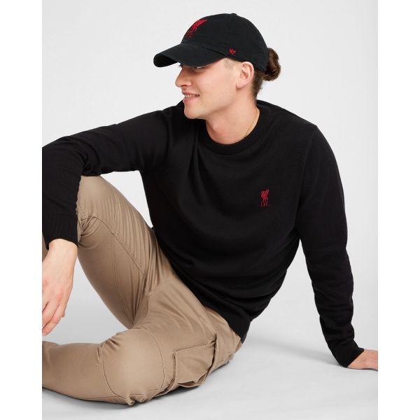 LFC Mens Crew Neck Knit Sweatshirt Black
