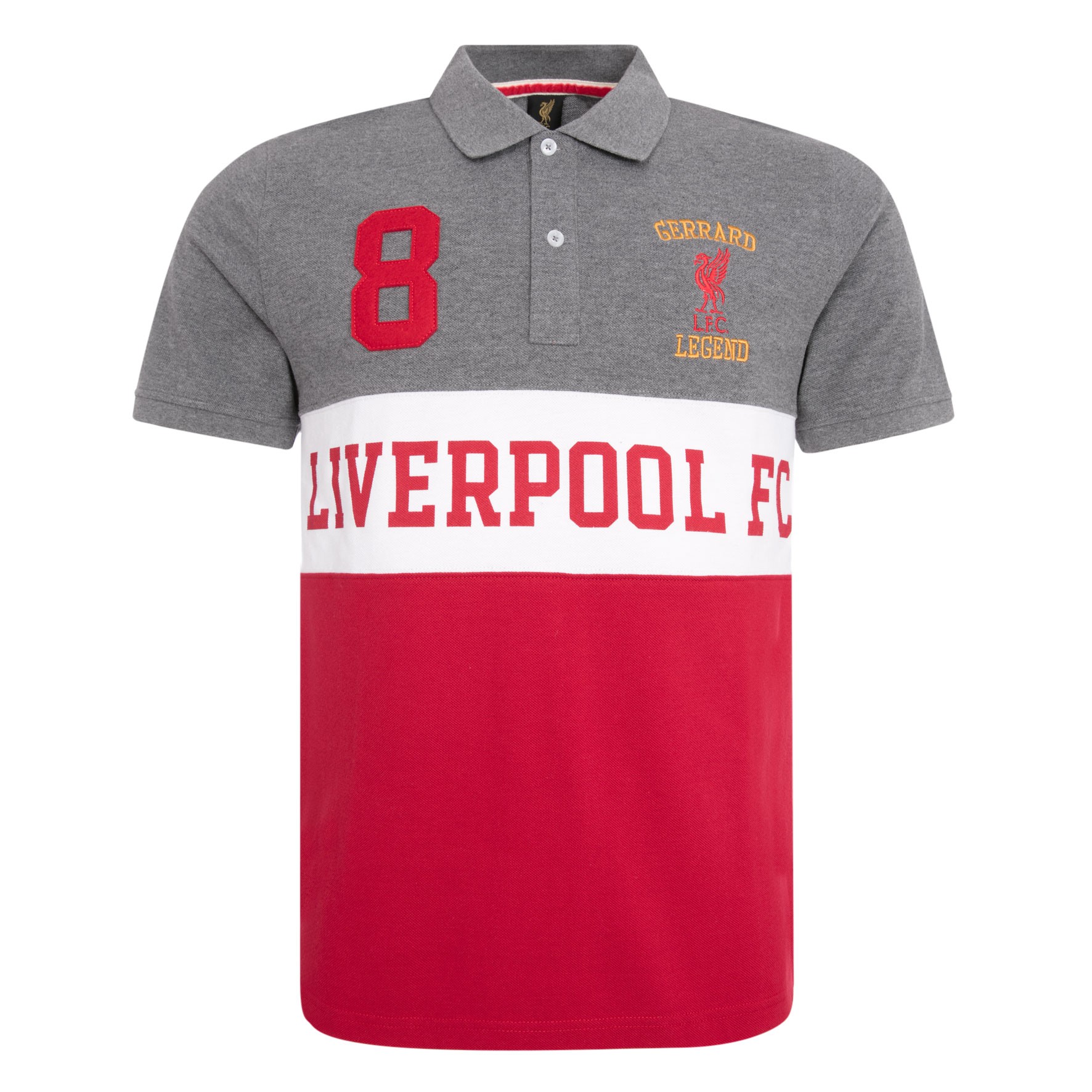 LFC Mens Dark Grey Gerrard Polo Shirt