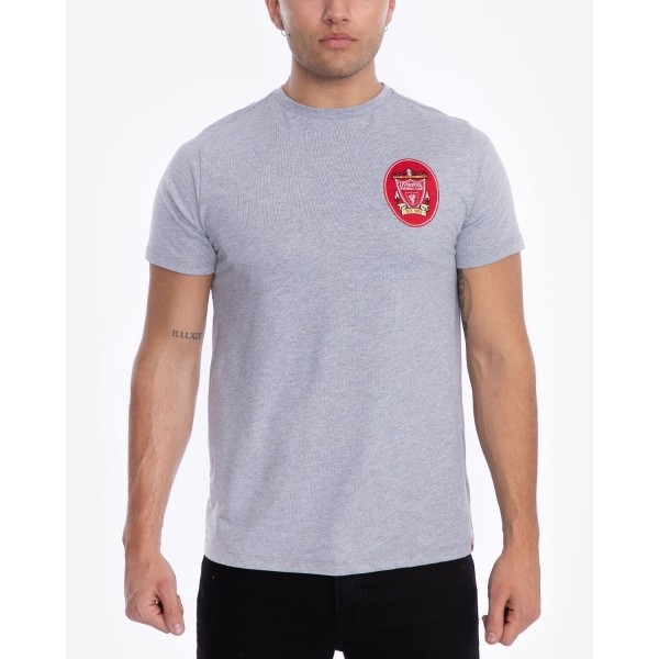 LFC Mens Grey Marl 96-97 Crest Tee
