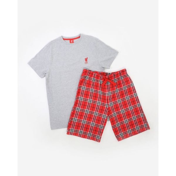 LFC Mens Grey/Red Short Pyjama Set