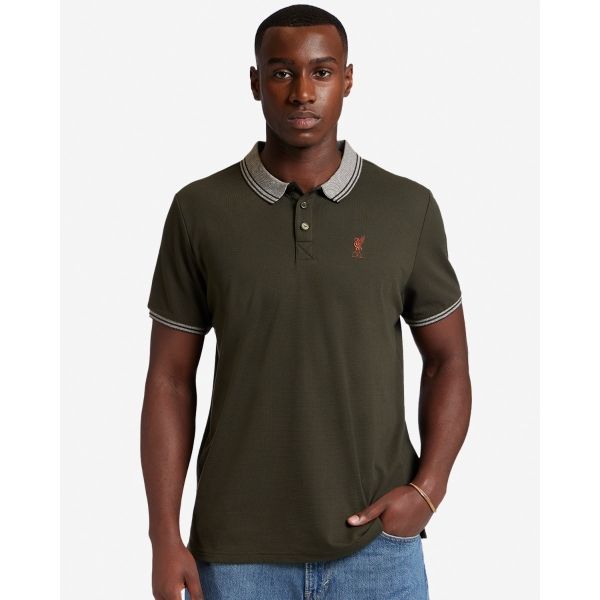 LFC Mens Honeycomb Waffle Polo Khaki