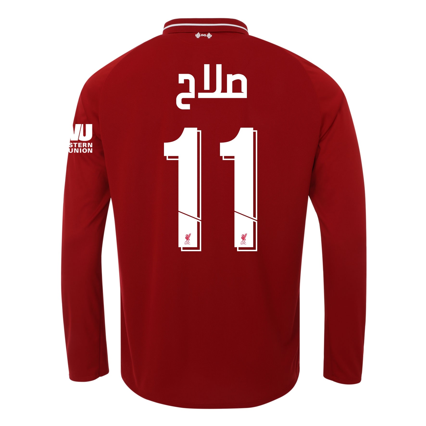 LFC Mens Long Sleeve Home Shirt 18/19 - Salah
