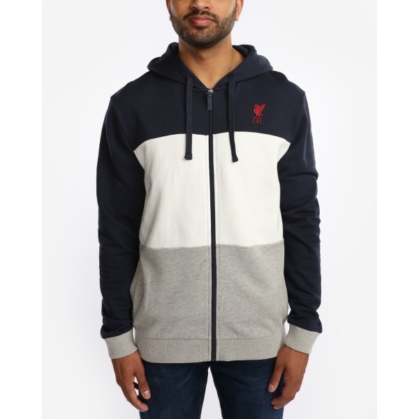 LFC Mens Navy Block Zip Through Hoody