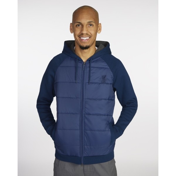 LFC Mens Navy Hybrid Hooded Jacket