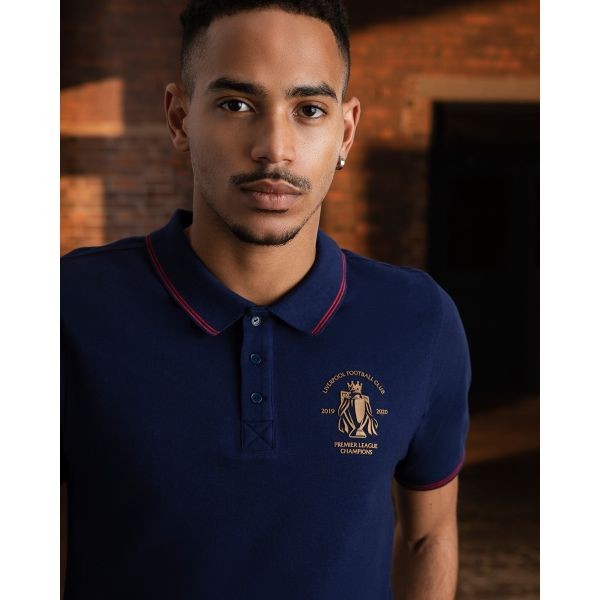 LFC Mens Premier League Champions 19/20 Navy Tipping Polo