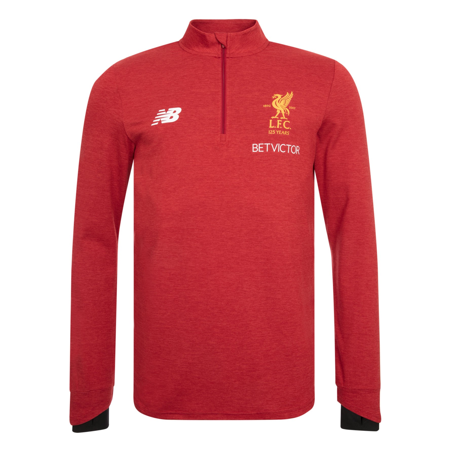 LFC Mens Red Pepper Marl Training Mid Layer Top 17/18