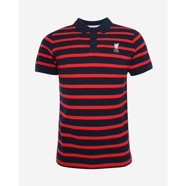 LFC Mens Stripe Red Polo