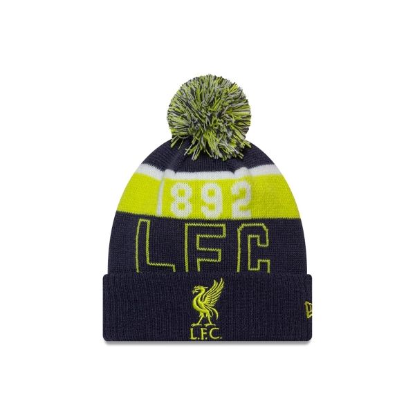 LFC New Era Kids SPORT CUFF 1892 Beanie POM Navy & Lime Green