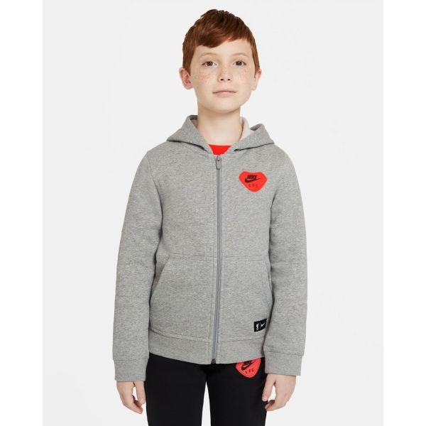 LFC Nike Air Max Junior Dark Grey Fleece Hoodie