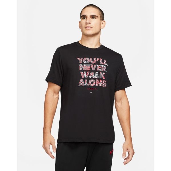 LFC Nike Air Max Mens Black YNWA Voice Tee