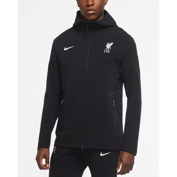 LFC Nike Mens Black Tech Pack Hoodie