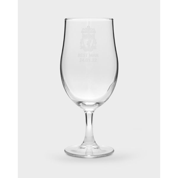 LFC Personalised Crest Pint Glass