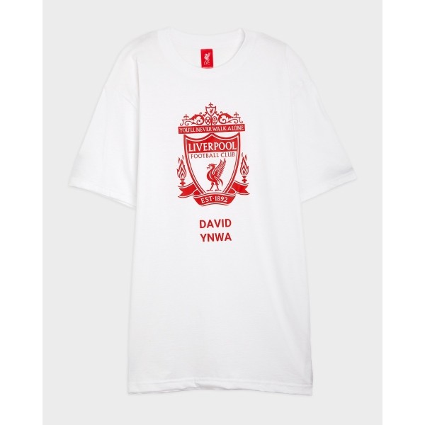 LFC Red Crest Personalised White Tee