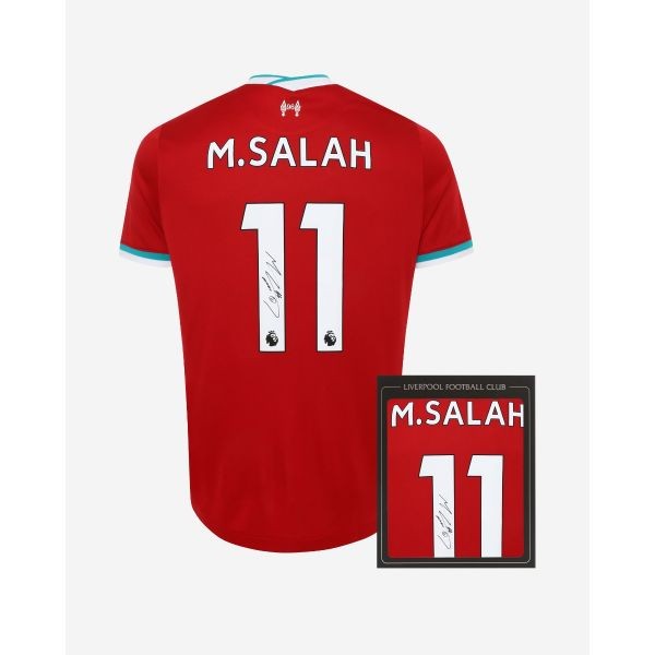 LFC Salah Signed 20 21 Boxed Shirt Anfield Shop