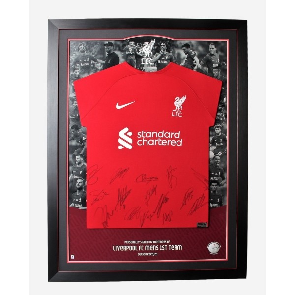 LFC Signed 22-23 Squad Framed Shirt