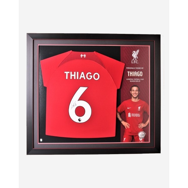 LFC Signed 22-23 Thiago Framed Shirt
