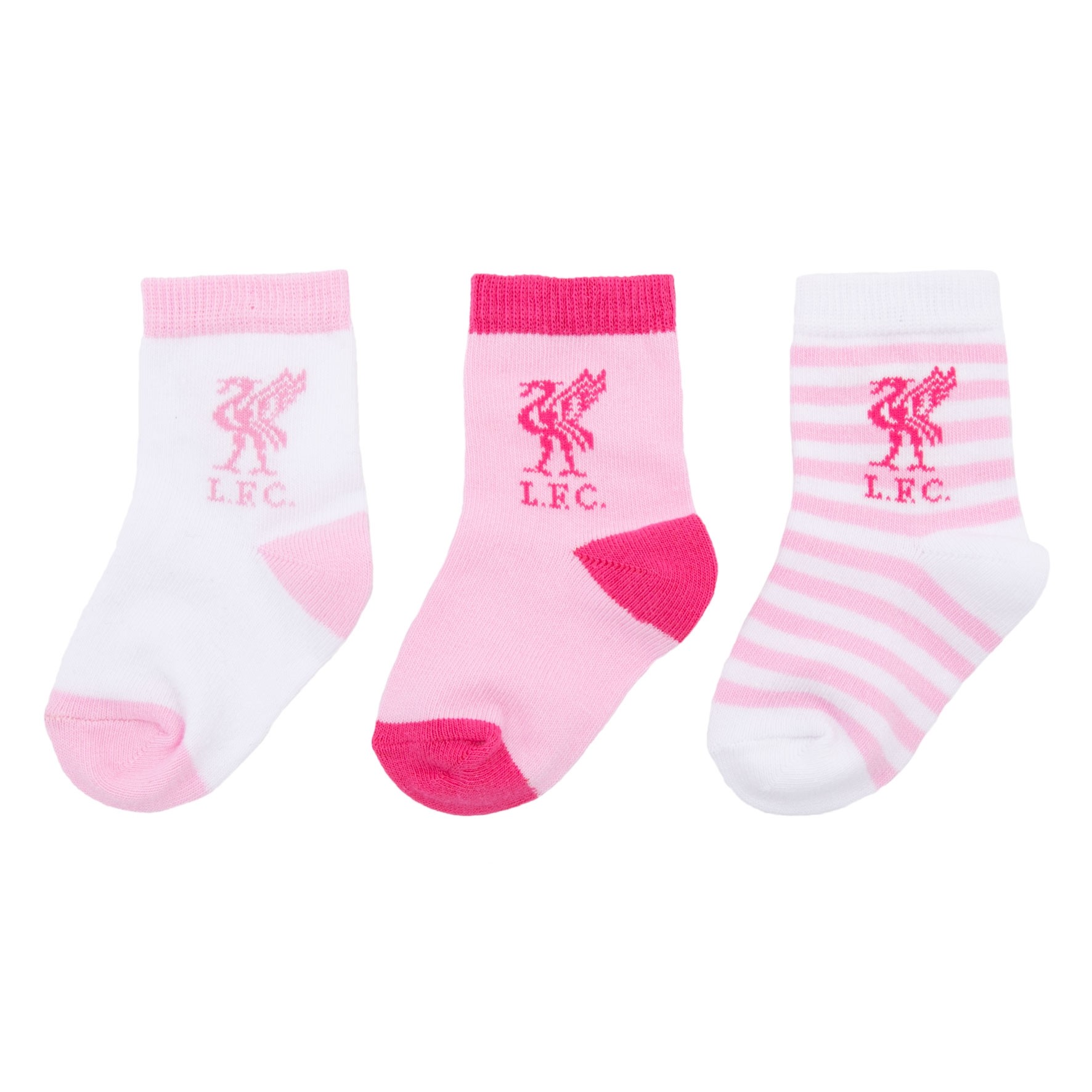 LFC Three Pack Pink Baby Socks