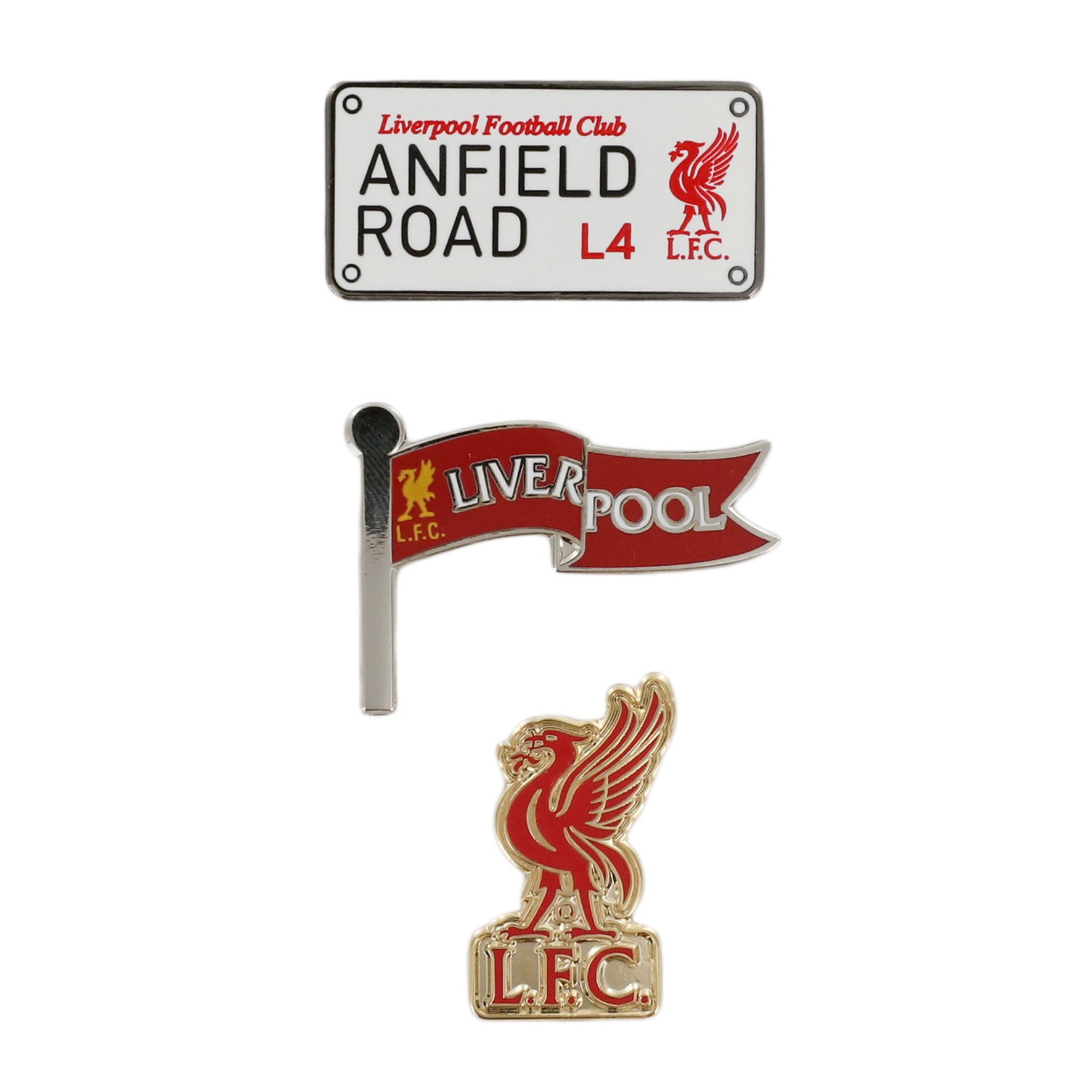 LFC Triple Pin Badge Set