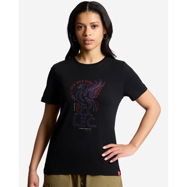 LFC Womens Liverbird Line Tee Black