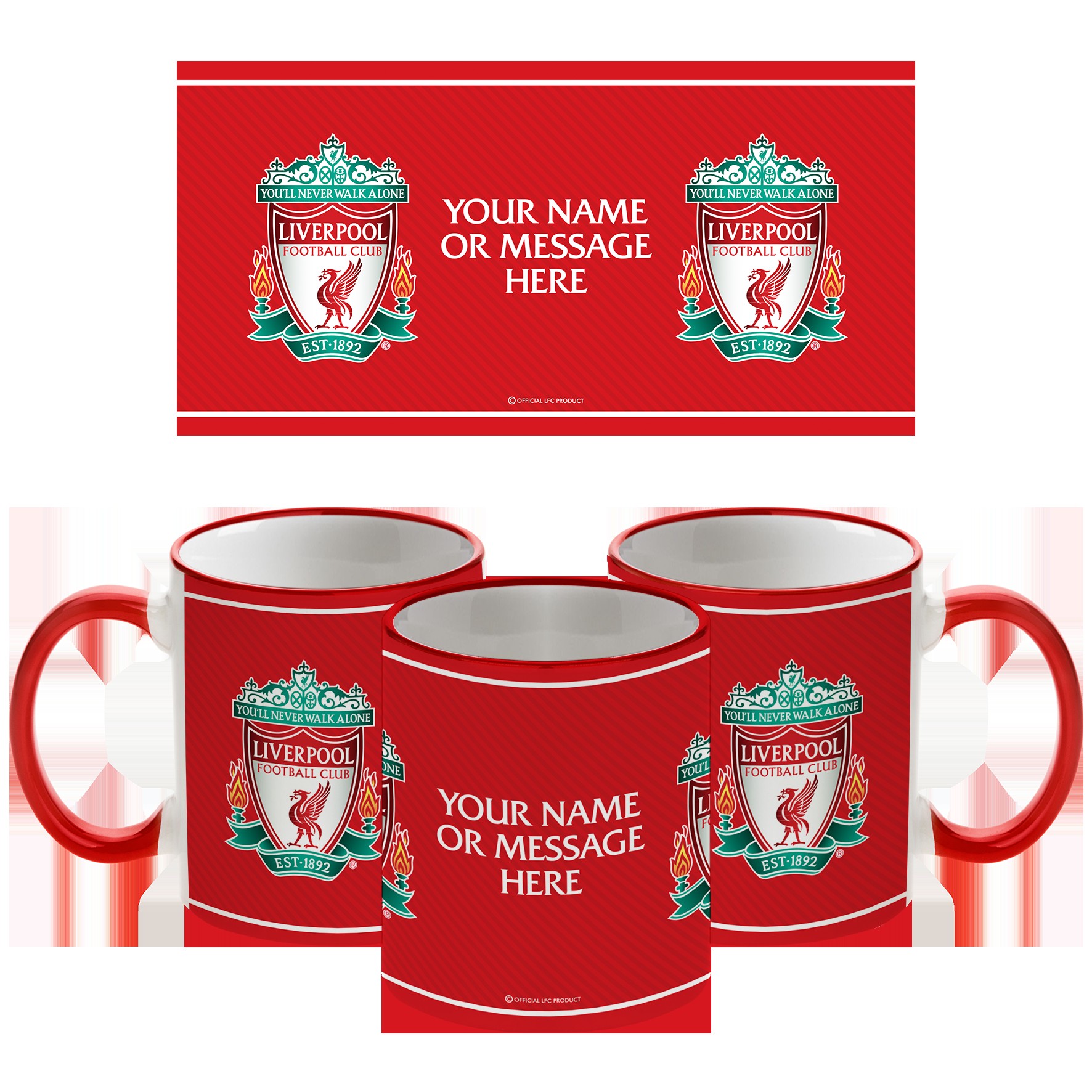 Liverpool FC Personalised Crest Mug