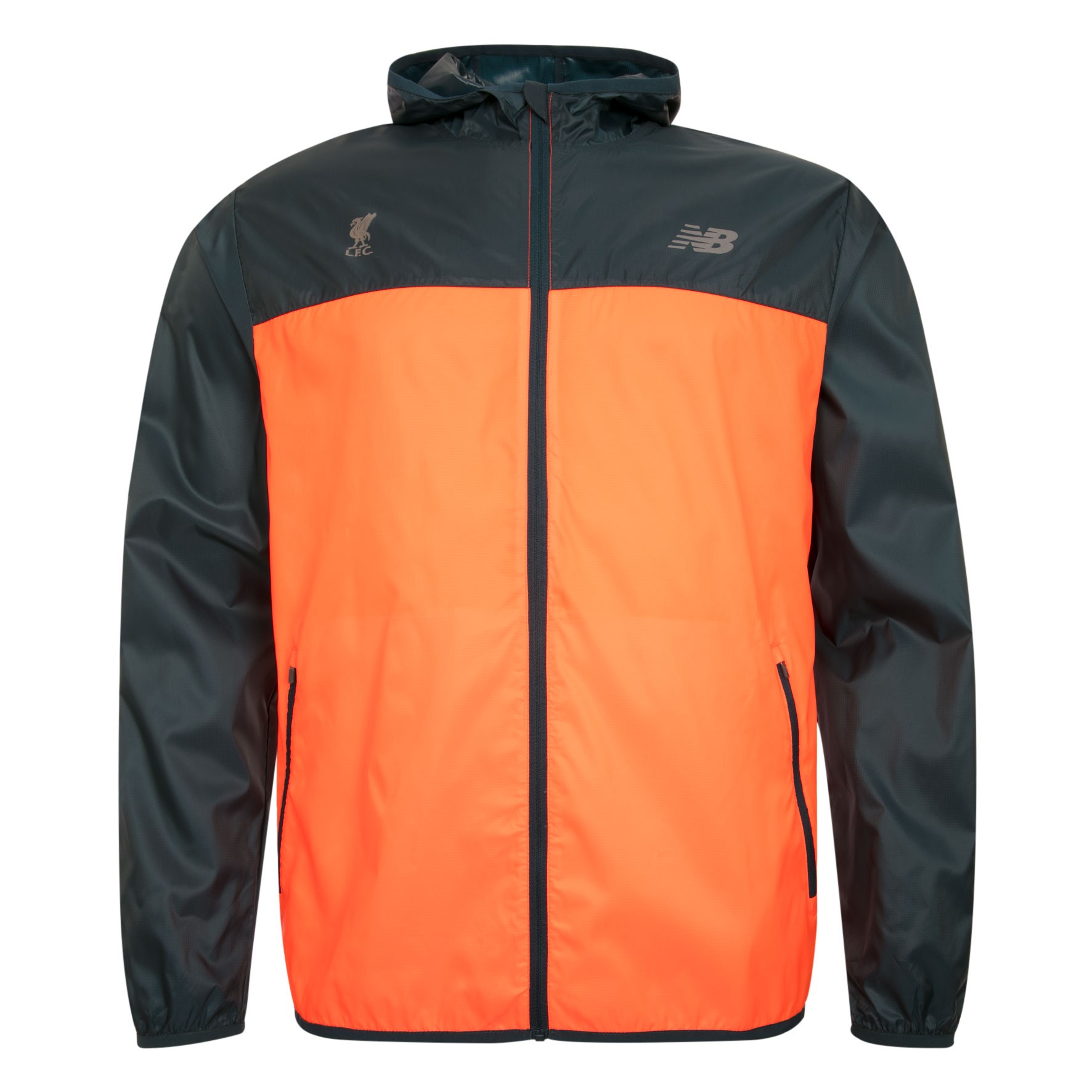 New Balance Mens Blue Orange Windcheater Jacket