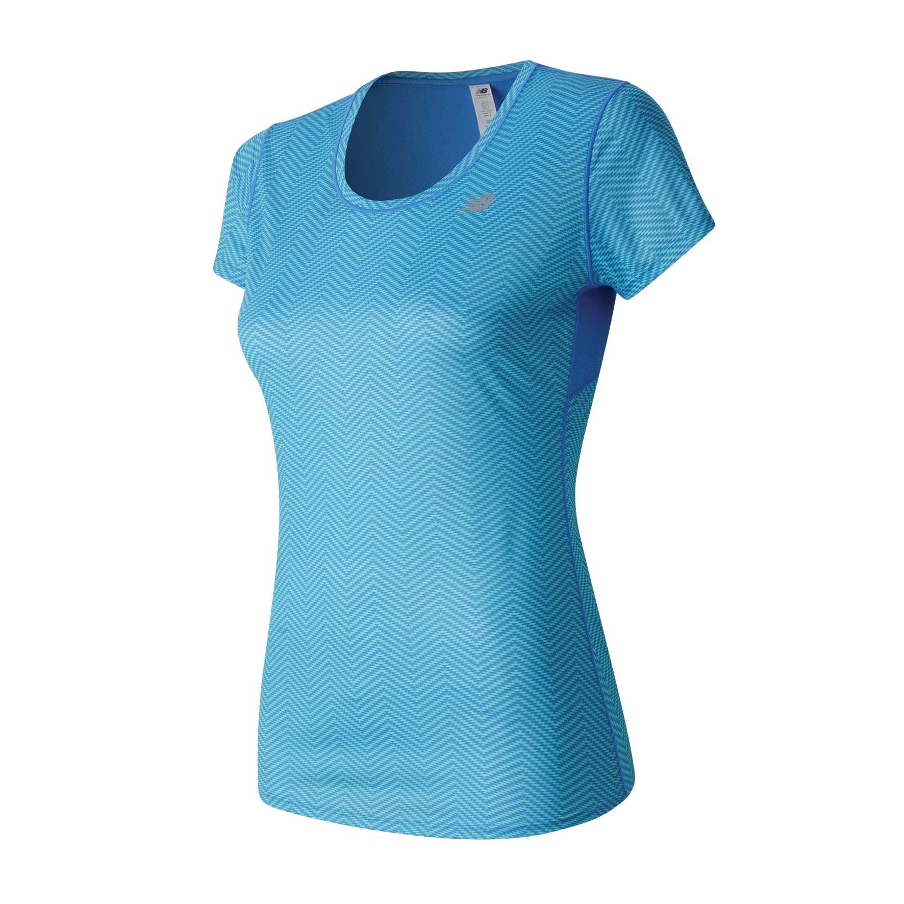 New Balance Womens Blue Accelerate Short Sleeve Graphic Tee