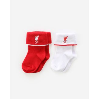 LFC 2 Pack Red & White Baby Socks