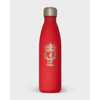 LFC Crest Personalised Red Stainless Steel Water Bottle