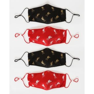 LFC Junior 4 Pack Liverbird Print Face Cover