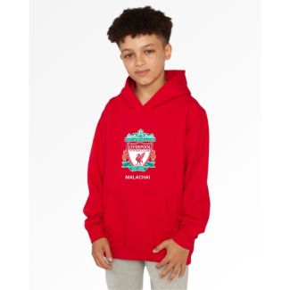 LFC Junior Crest Personalised Red Hoody