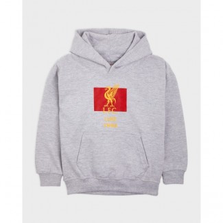 LFC Junior Liverbird Personalised Grey Hoody